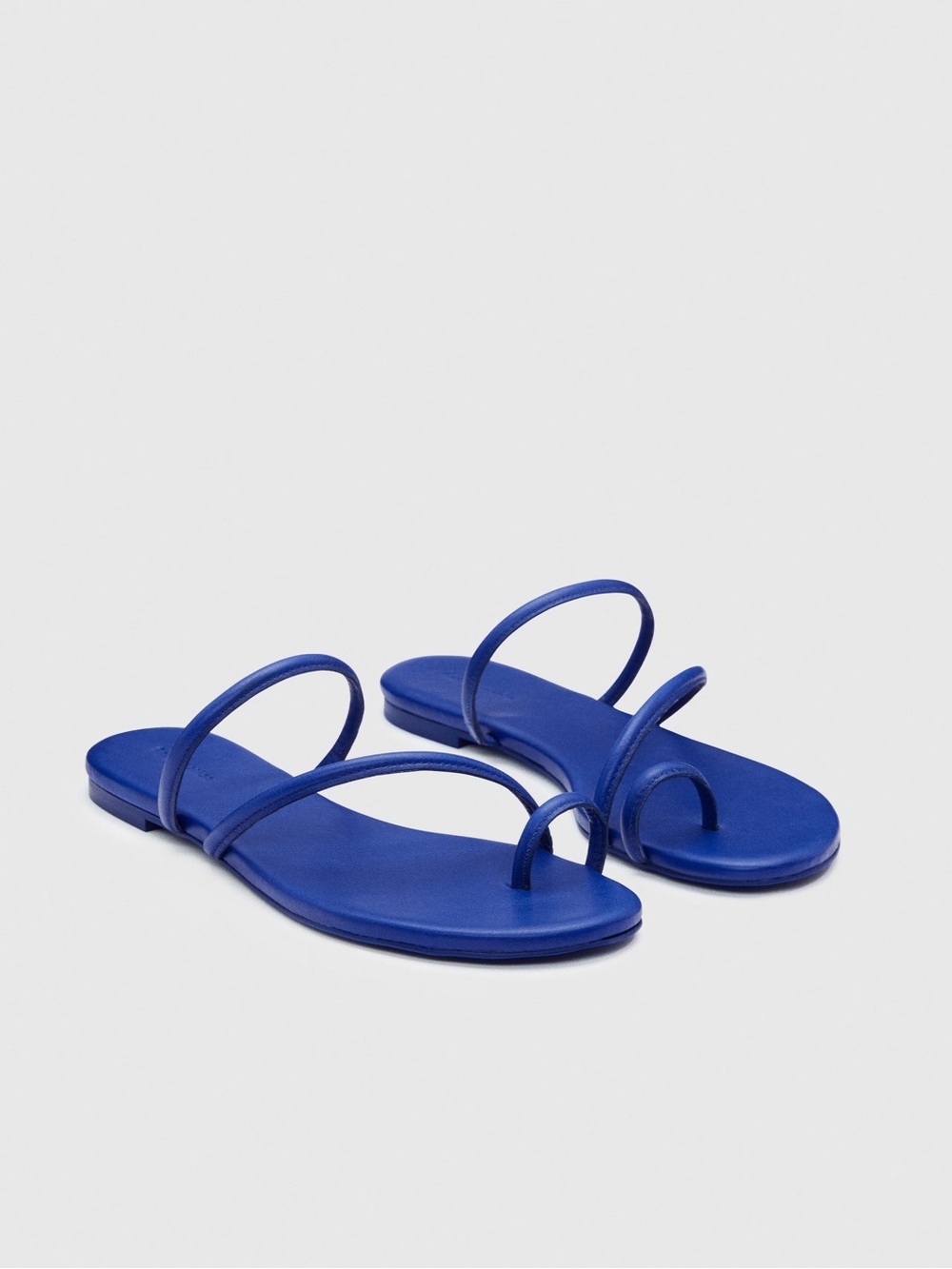 Reformation Ludo Toe Ring Strappy Flat Sandals - Cobalt Blue Size 6 - Picture 8 of 8